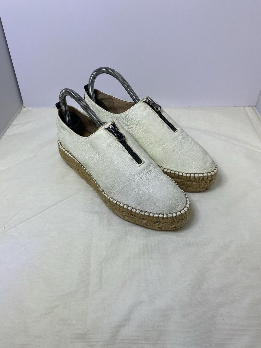 ERIC MICHAEL WOMEN'S SERENA, COMFY PLATFORM ESPADRILLE, MADE IN SPAIN WHITE 6/37